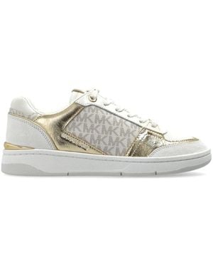 MICHAEL Michael Kors Metallic Leather Trainers - White
