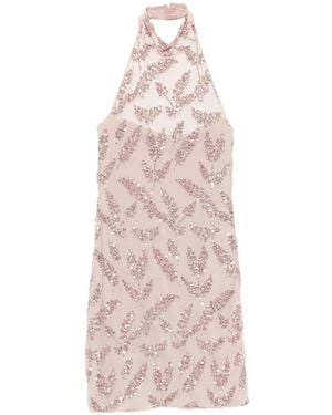 Aniye By Sequin-Embellished Halter-Neck Mini Dress - Pink