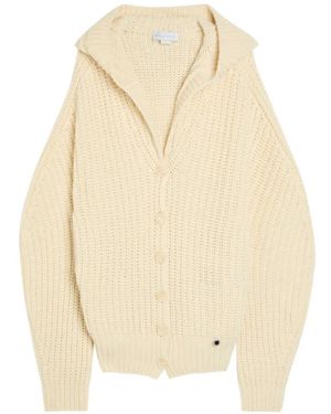 Stella McCartney Ribgebreid Vest Met Capuchon - Naturel