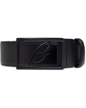 Brioni Ceinture En Cuir À Design Embossé - Noir