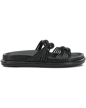 Santoni Knotted Multi-Strap Sandals - Black