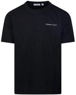 Off-White c/o Virgil Abloh Logo-Print T-Shirt - Black