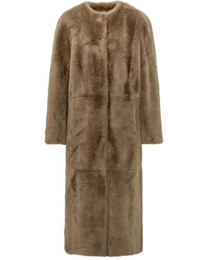 Stand Studio エコファー コート - ナチュラル