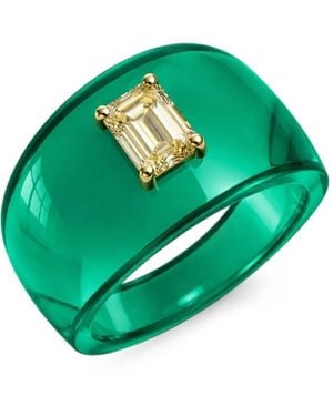 SOLO for Diamonds Diamond Chunky Ring - Green