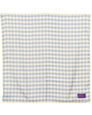 Loewe X Cosima Von Bonin Gingham Floral-Print Scarf - Grey