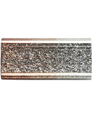Jimmy Choo Small Glitter-Embellished Clutch - Gray