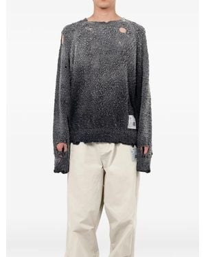 Maison Mihara Yasuhiro Sun Faded Pullover Im Distressed-Look - Blau