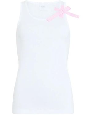 Patou Logo-Detail Tank Top - White