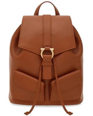 Ferragamo Leather Backpack (M) - Brown