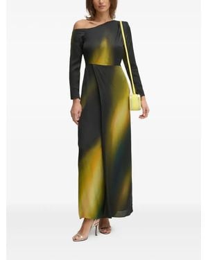 Pedro Del Hierro Madrid Asymmetric Maxi Dress - Black
