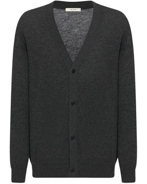 The Row Raimo V-Neck Button-Up Cardigan - Black