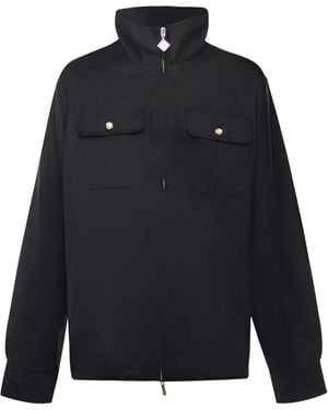 CASABLANCA Pocket zip-up shirt jacket - Blau