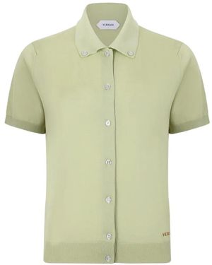 Versace Button-Down Short-Sleeve Shirt - Green