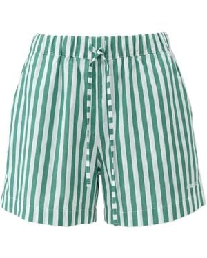 Hunza G Striped Pattern Shorts - Green