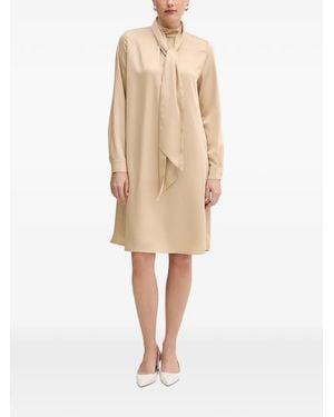 MARC AUREL Tie Neck Dress - Natural