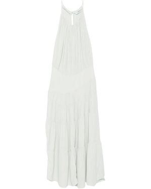IRO Tiered Draped Maxi Dress - White