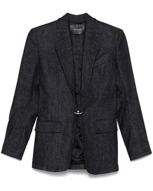 Mugler Pierced Tailored Blazer - Blue