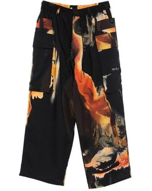 Y-3 Cargo Con Stampa Astratta - Nero