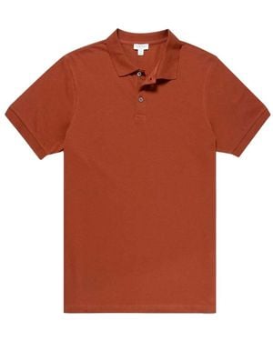 Sunspel Short-Sleeved Polo Shirt - Red