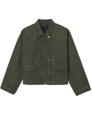 FIVE CM Flap-Pocket Toggle Jacket - Green