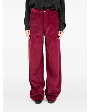 Societe Anonyme Broek Met Ribfluwelen Textuur - Rood