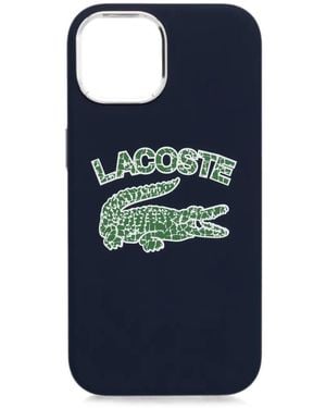 Lacoste Logo-Print Iphone 15 Case - Blue