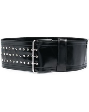 VAQUERA Eyelet-detail Buckle-fastening Belt - Black