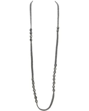 Peserico Crystal-Embellished Beaded Necklace - White