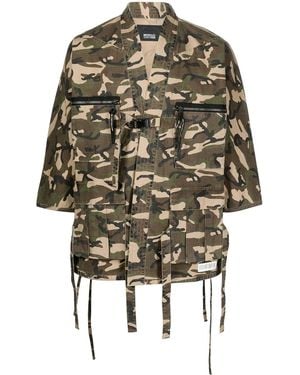 Mostly Heard Rarely Seen Camouflage-Print Utility Jacket - Green