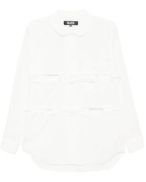 COMME DES GARÇON BLACK Ruffle Peter Pan-Collar Shirt - White