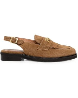 JONAK PARIS Delphy Fringed Horsebit Loafers - Brown