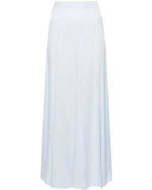 Twinset High-Waisted Flared Maxi Skirt - White