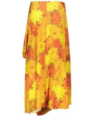 Ellery Falda Asimétrica Con Estampado Floral - Amarillo
