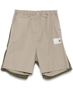 Maison Mihara Yasuhiro レイヤード カーゴショートパンツ - ナチュラル