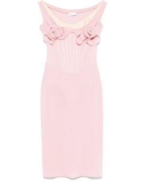 Magda Butrym Minikleid mit Blumenapplikation - Pink