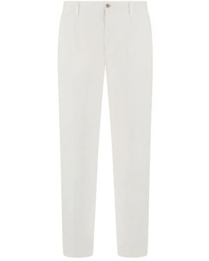 BOGGI Cotton Linen Trousers - White