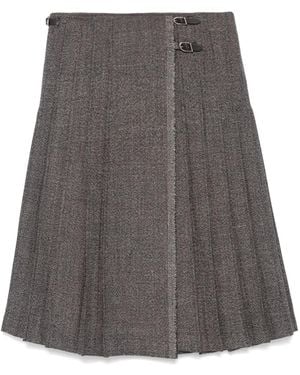 DURAZZI MILANO Midirock Mit Falten - Grau