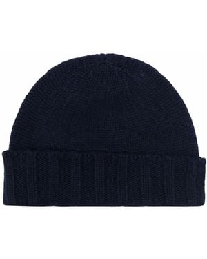 Drumohr Cashmere Beanie Hat - Blue
