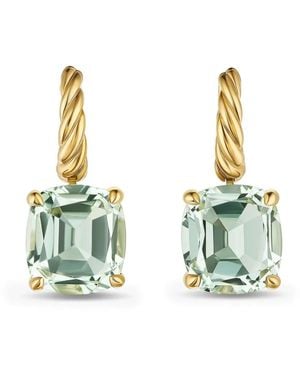 David Yurman 18Kt Marbella Prasiolite Drop Earrings - Green