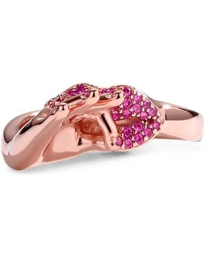 Di Volpe Bellissimo Ruby-Embellished Ring - Pink