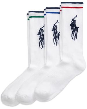 Polo Ralph Lauren Big Pony Socks (Pack Of Three) - White
