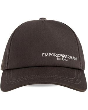 Emporio Armani Honkbalpet Met Geborduurd Logo - Bruin