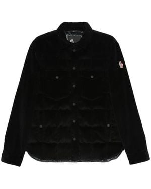 Moncler Gelt Corduroy Down Shirt Jacket - Black