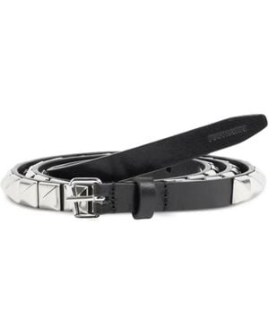 DSquared² Studs-Detail Buckle Belt - White