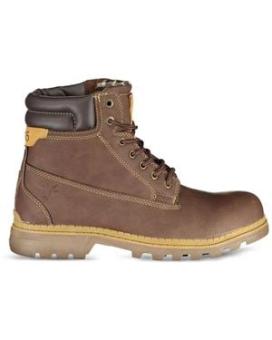 Carrera Lace-Up Ankle Boots - Brown