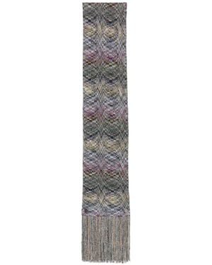 Missoni Zigzag Fringed Scarf - White