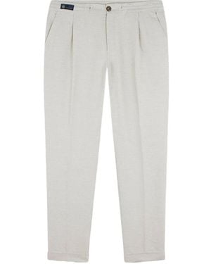 Paul & Shark Pleated Cotton Pants - White
