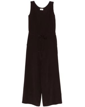 P.A.R.O.S.H. Sweet Drawstring Sleeveless Jumpsuit - Black
