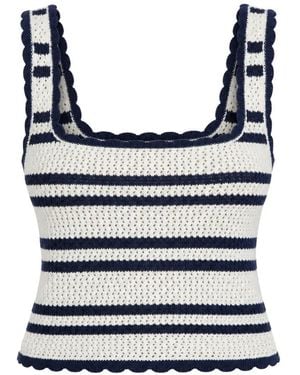 SER.O.YA Valeria Striped Blouse - Black