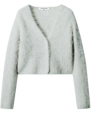 Maison Kitsuné Brushed-Knit Cropped Cardigan - Natural